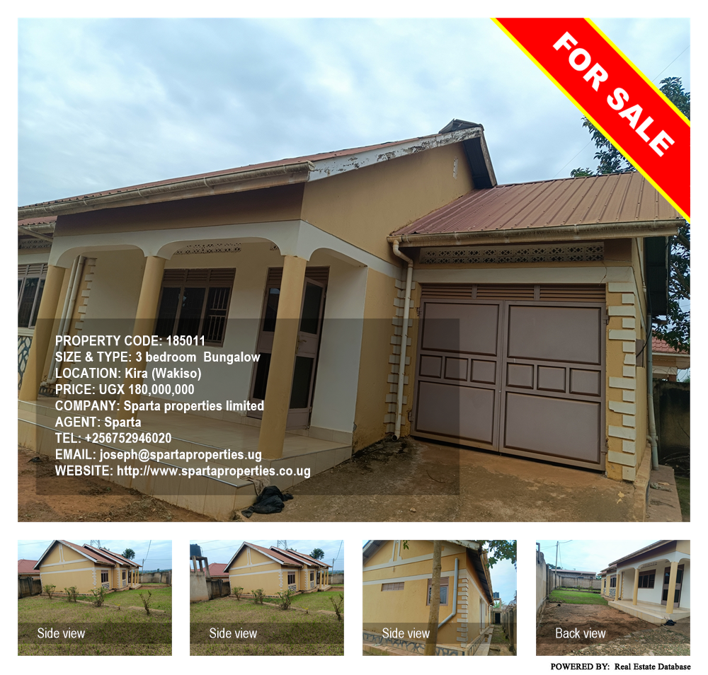 3 bedroom Bungalow  for sale in Kira Wakiso Uganda, code: 185011