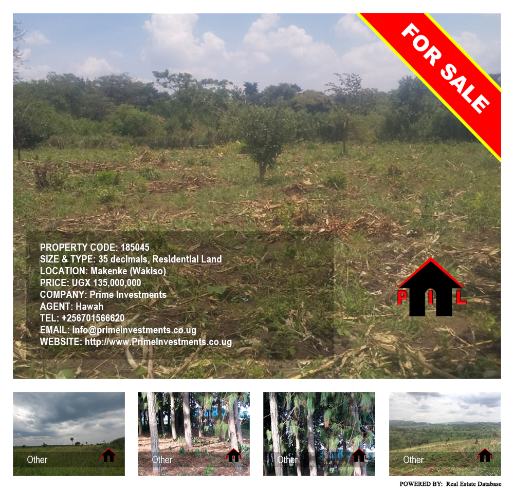 Residential Land  for sale in Makenke Wakiso Uganda, code: 185045