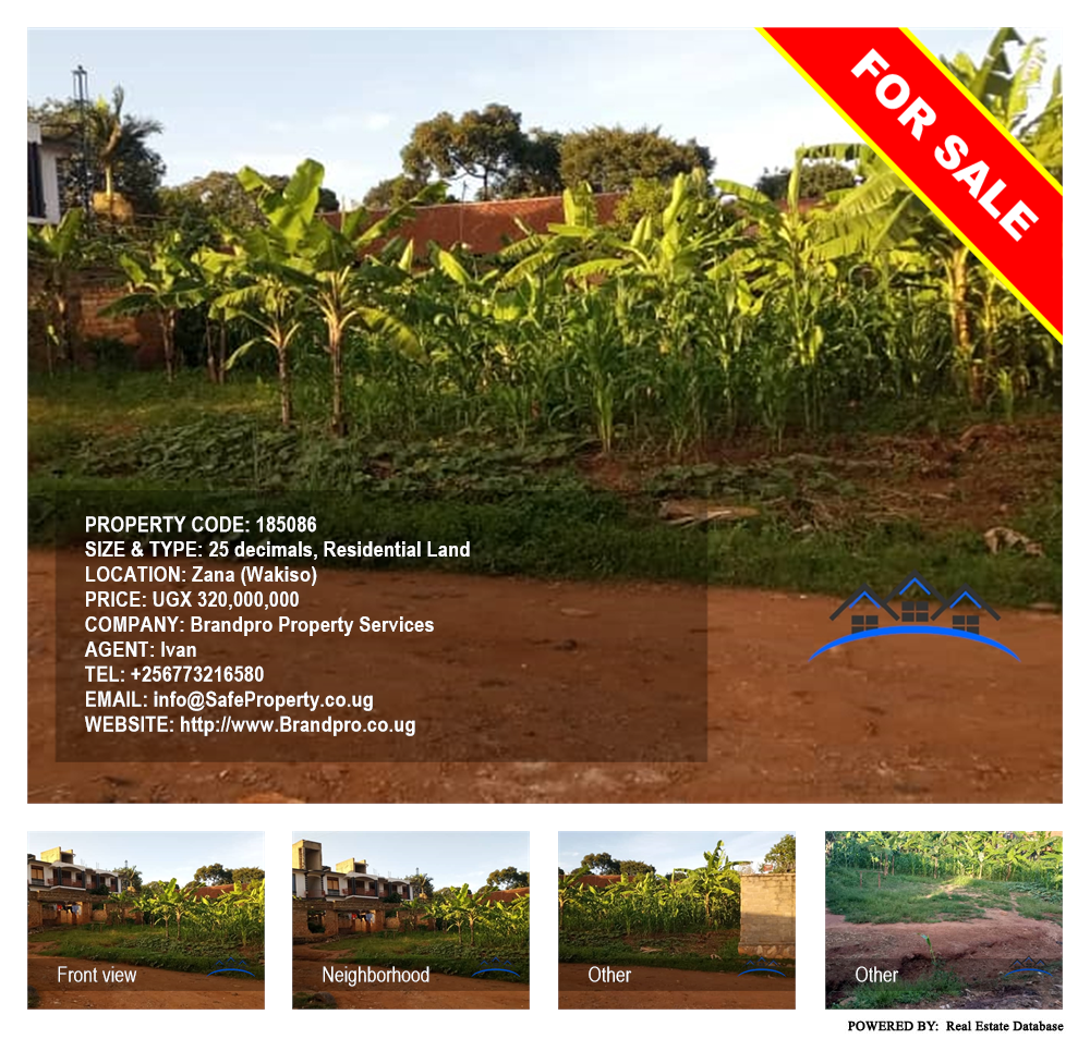 Residential Land  for sale in Zana Wakiso Uganda, code: 185086