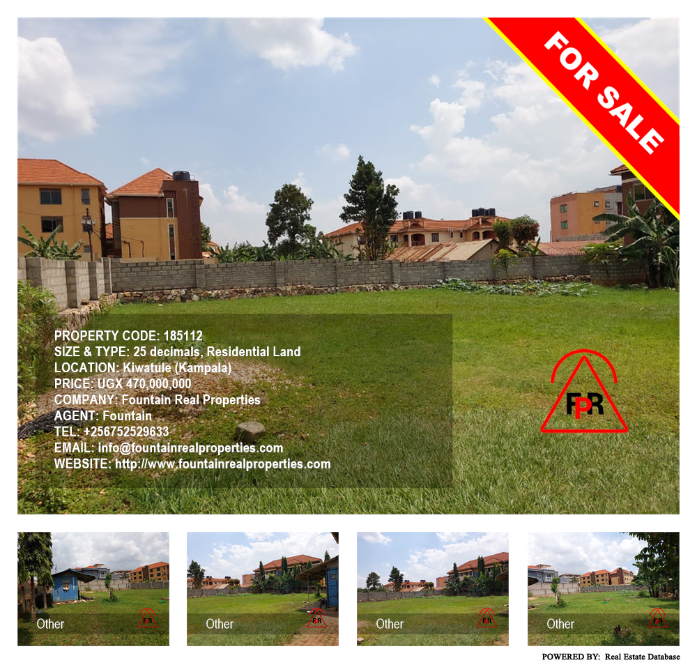 Residential Land  for sale in Kiwaatule Kampala Uganda, code: 185112