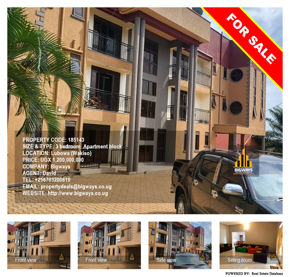 3 bedroom Apartment block  for sale in Lubowa Wakiso Uganda, code: 185143