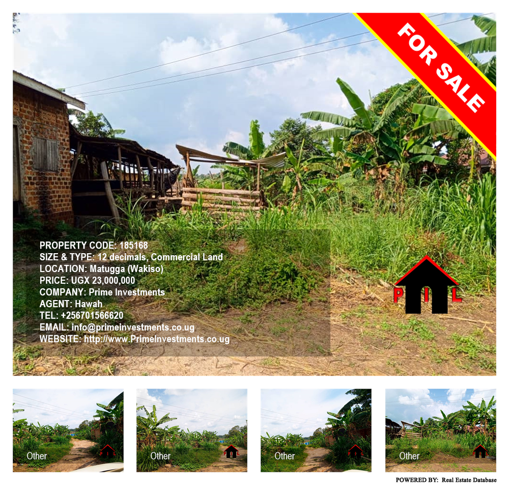 Commercial Land  for sale in Matugga Wakiso Uganda, code: 185168
