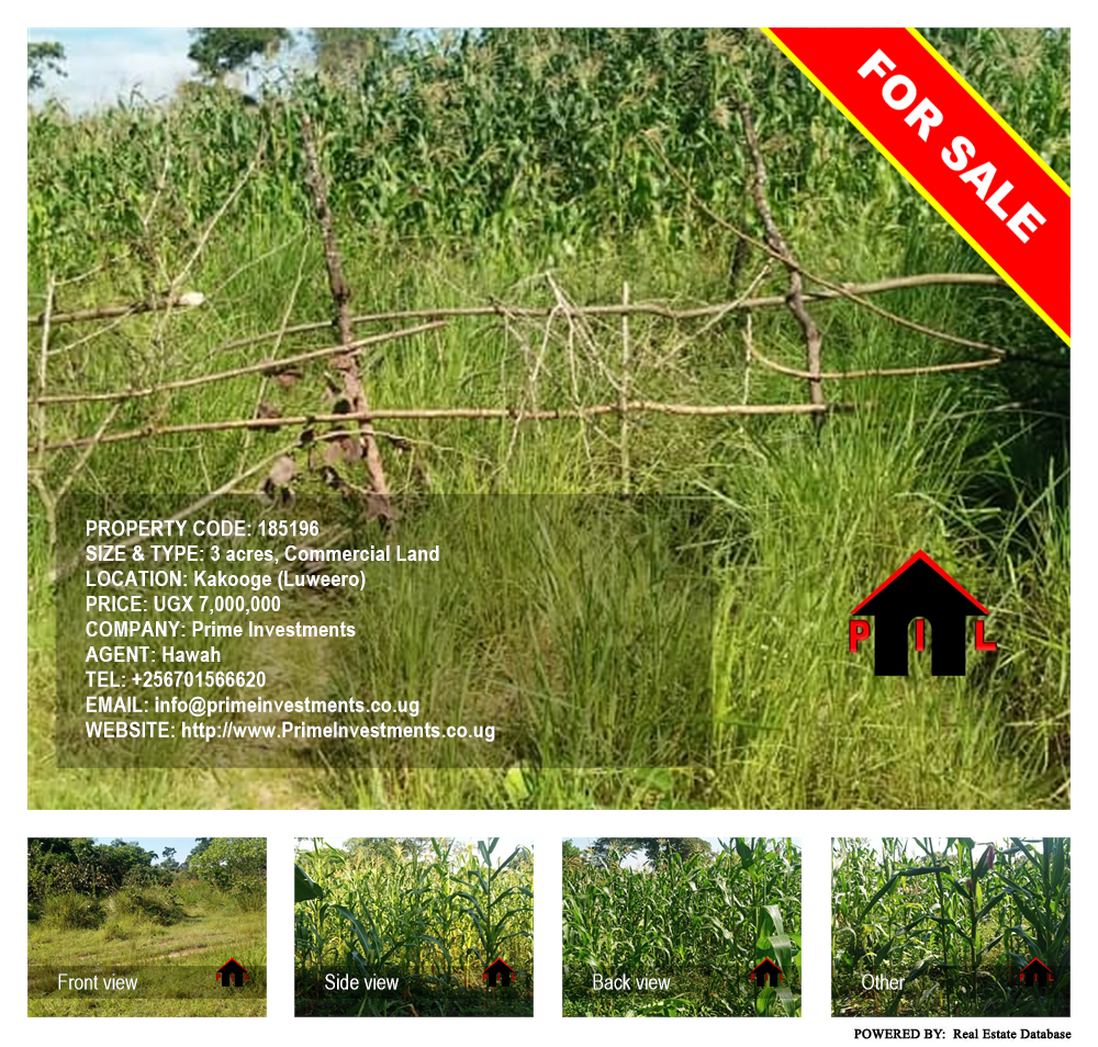 Commercial Land  for sale in Kakooge Luweero Uganda, code: 185196