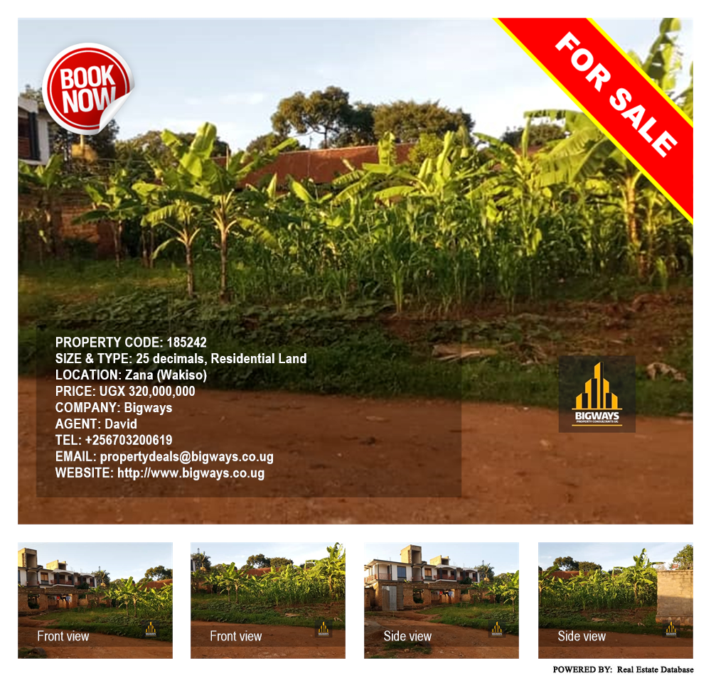 Residential Land  for sale in Zana Wakiso Uganda, code: 185242