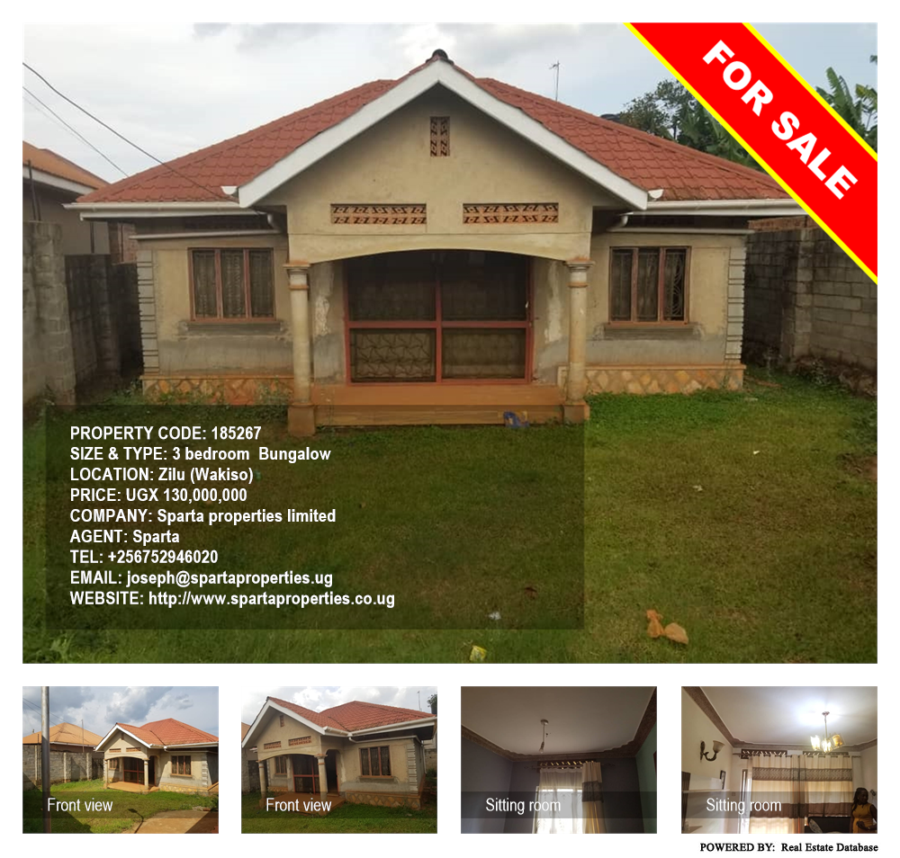 3 bedroom Bungalow  for sale in Zilu Wakiso Uganda, code: 185267