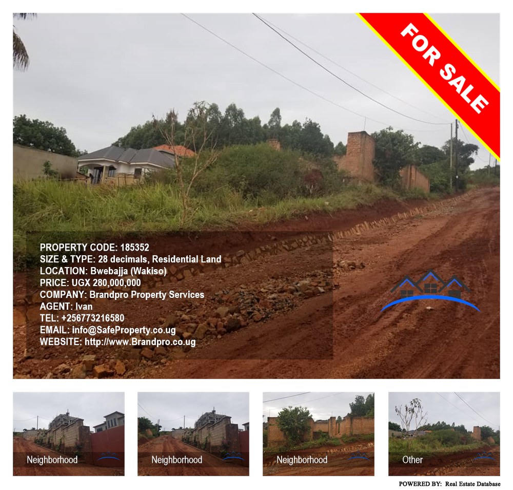 Residential Land  for sale in Bwebajja Wakiso Uganda, code: 185352