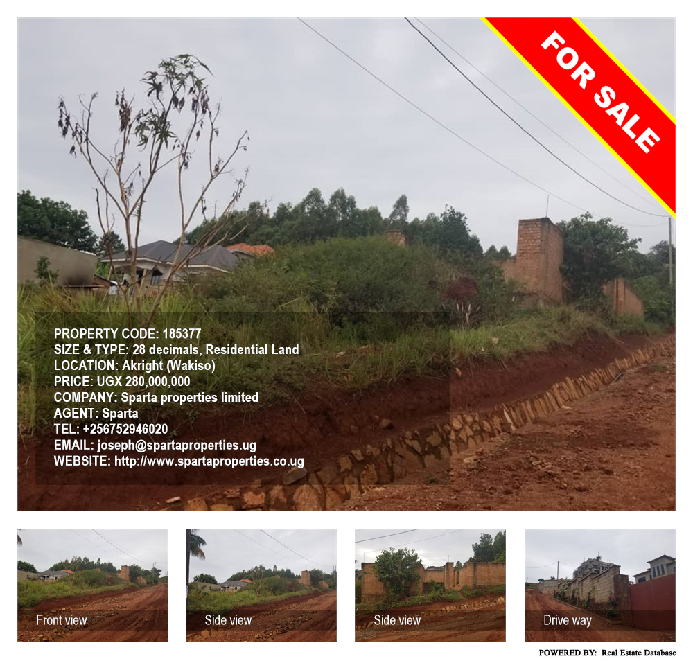 Residential Land  for sale in Akright Wakiso Uganda, code: 185377