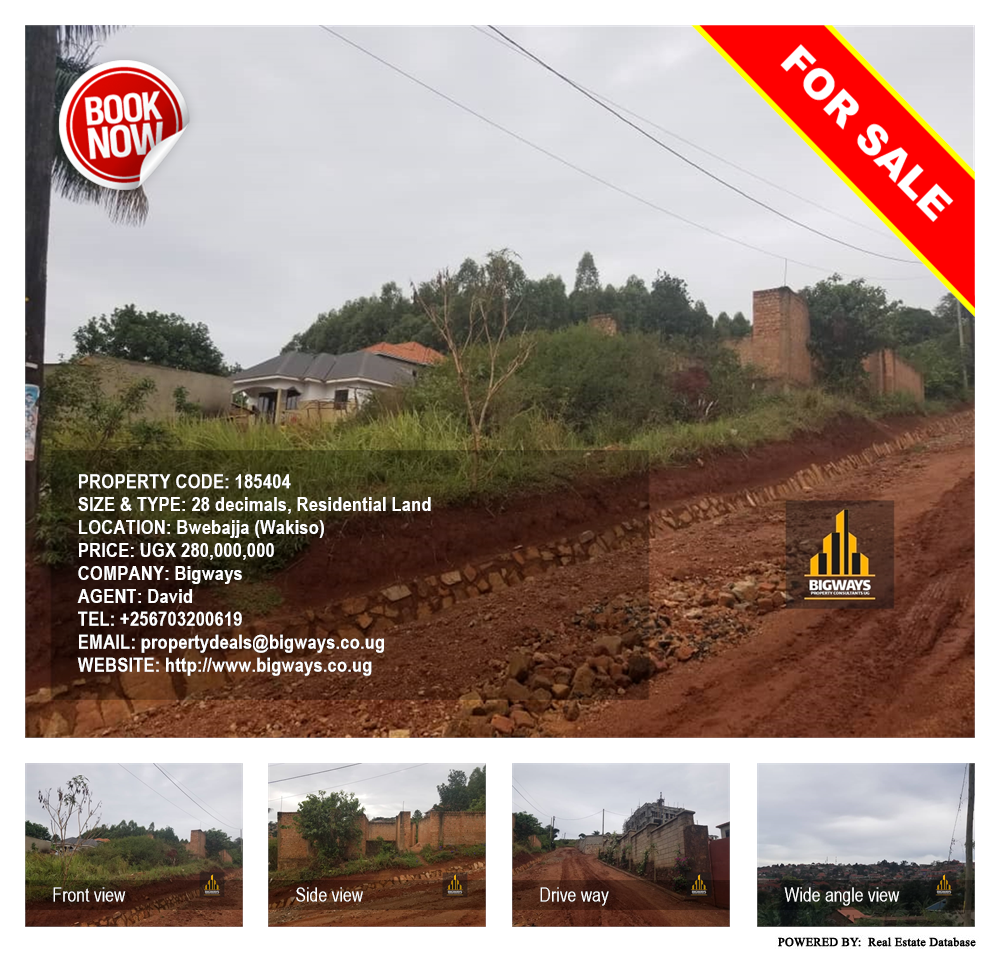 Residential Land  for sale in Bwebajja Wakiso Uganda, code: 185404