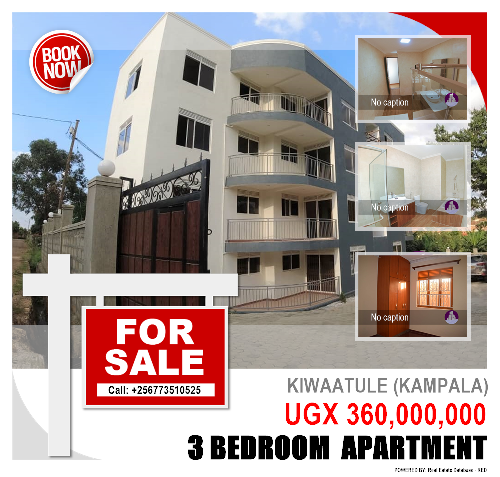 3 bedroom Apartment  for sale in Kiwaatule Kampala Uganda, code: 185410
