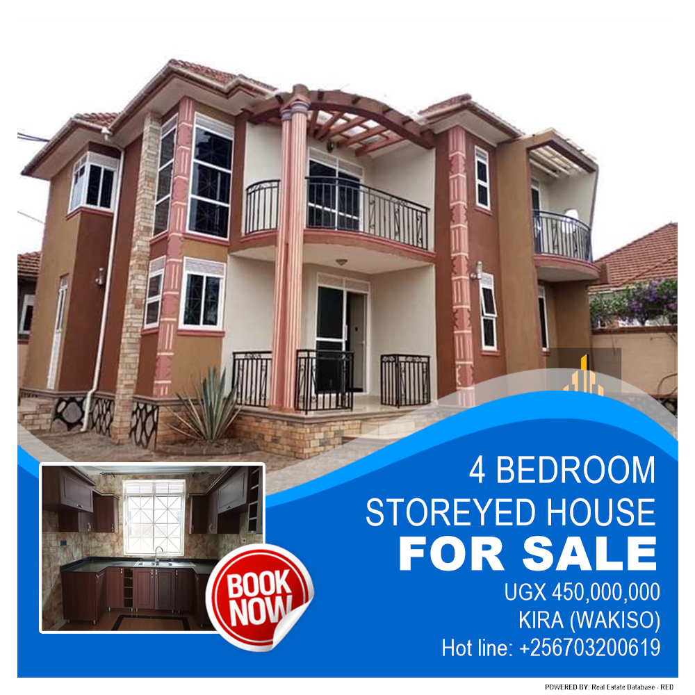 4 bedroom Storeyed house  for sale in Kira Wakiso Uganda, code: 185416