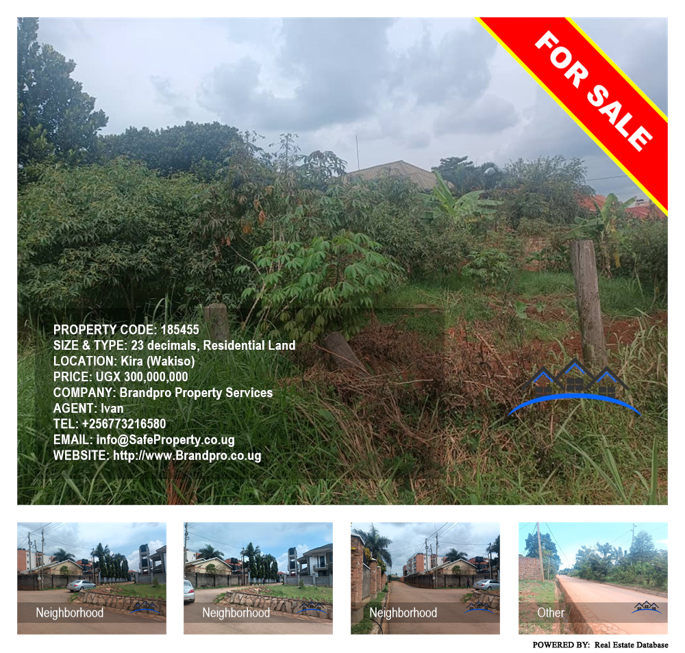 Residential Land  for sale in Kira Wakiso Uganda, code: 185455