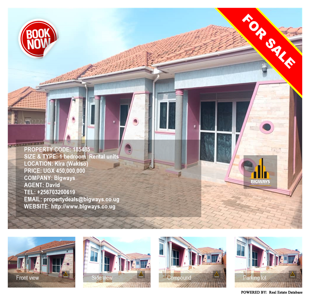 1 bedroom Rental units  for sale in Kira Wakiso Uganda, code: 185485