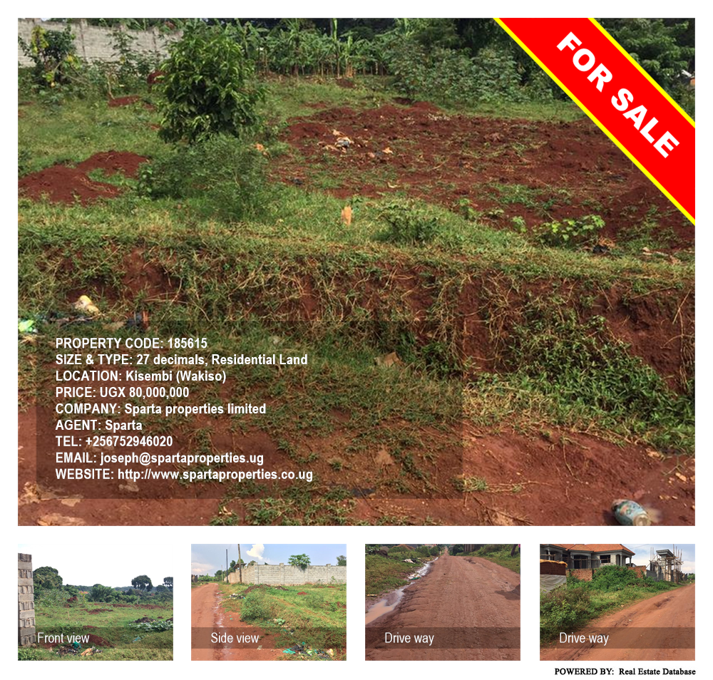 Residential Land  for sale in Kisembi Wakiso Uganda, code: 185615