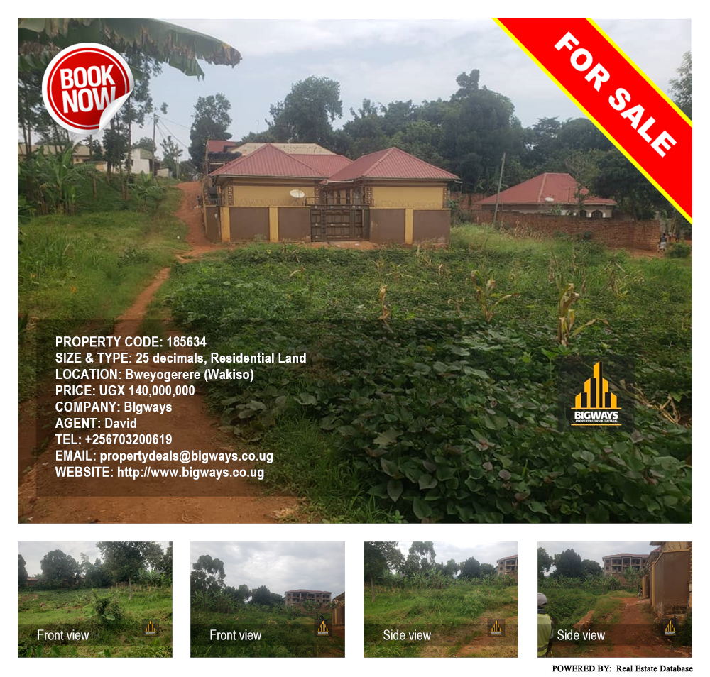 Residential Land  for sale in Bweyogerere Wakiso Uganda, code: 185634
