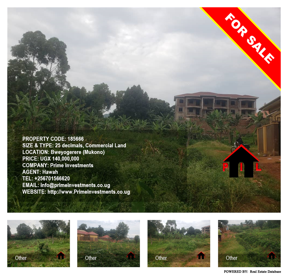 Commercial Land  for sale in Bweyogerere Mukono Uganda, code: 185666