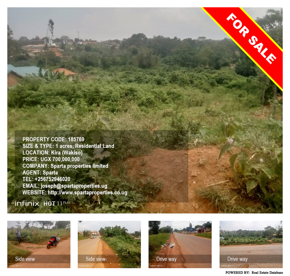 Residential Land  for sale in Kira Wakiso Uganda, code: 185769