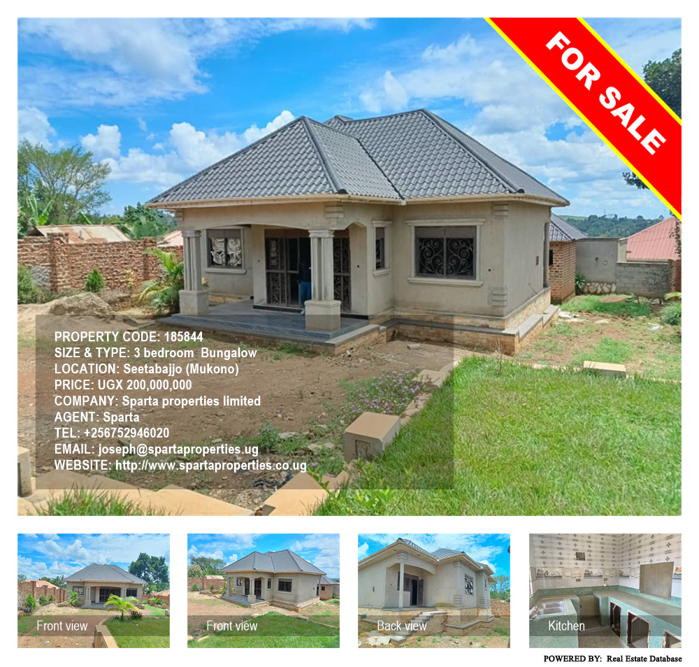 3 bedroom Bungalow  for sale in Bajjo Mukono Uganda, code: 185844