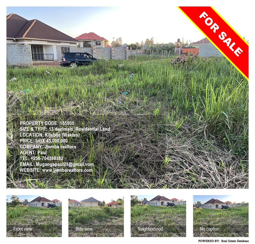 Residential Land  for sale in Kijabijo Wakiso Uganda, code: 185905