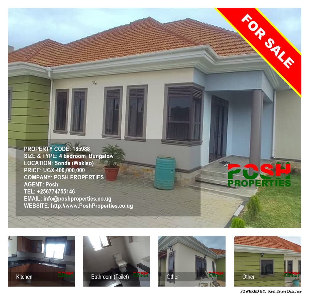 4 bedroom Bungalow  for sale in Sonde Wakiso Uganda, code: 185988