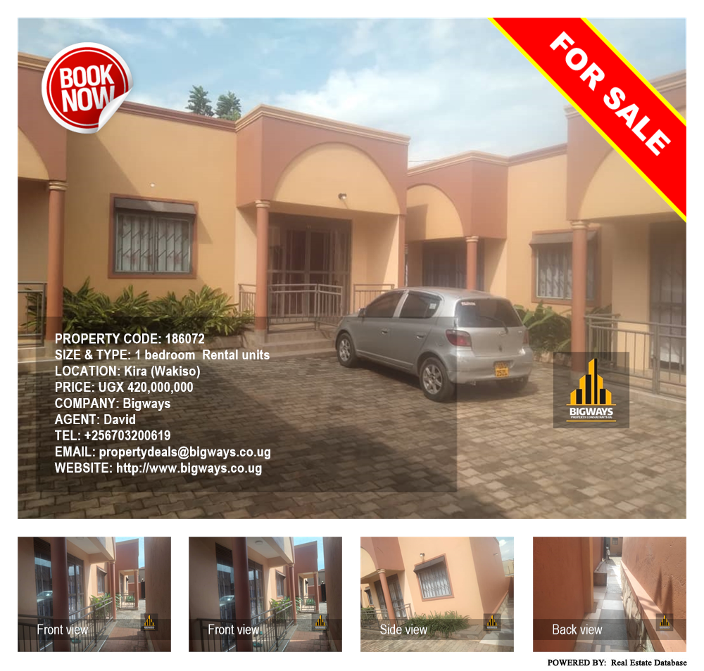 1 bedroom Rental units  for sale in Kira Wakiso Uganda, code: 186072