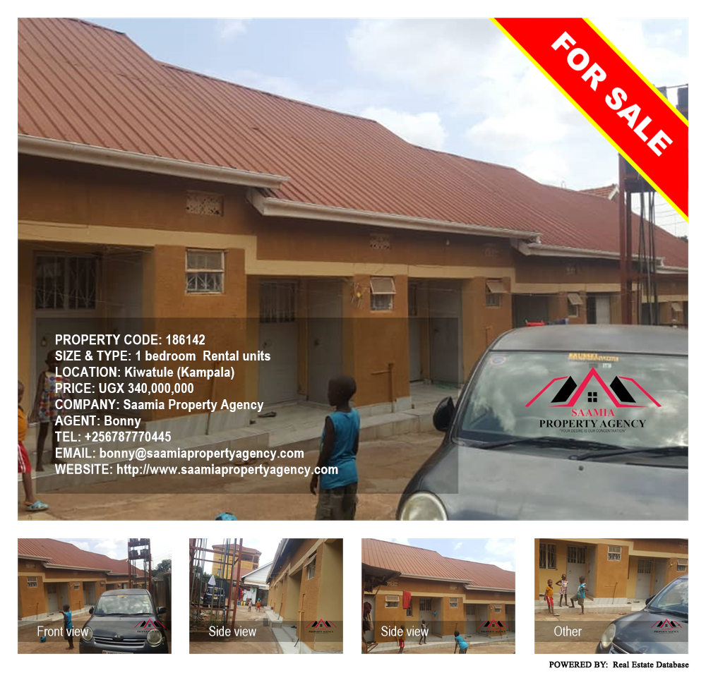1 bedroom Rental units  for sale in Kiwaatule Kampala Uganda, code: 186142