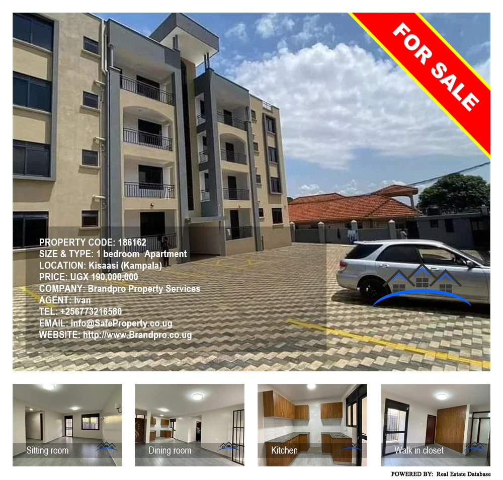 1 bedroom Apartment  for sale in Kisaasi Kampala Uganda, code: 186162