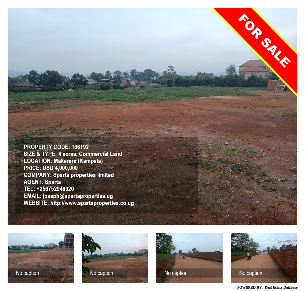 Commercial Land  for sale in Makerere Kampala Uganda, code: 186192