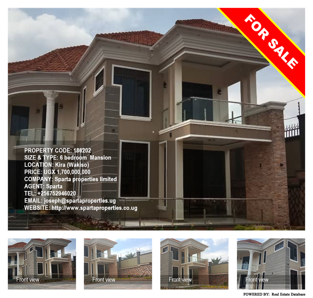 6 bedroom Mansion  for sale in Kira Wakiso Uganda, code: 186202