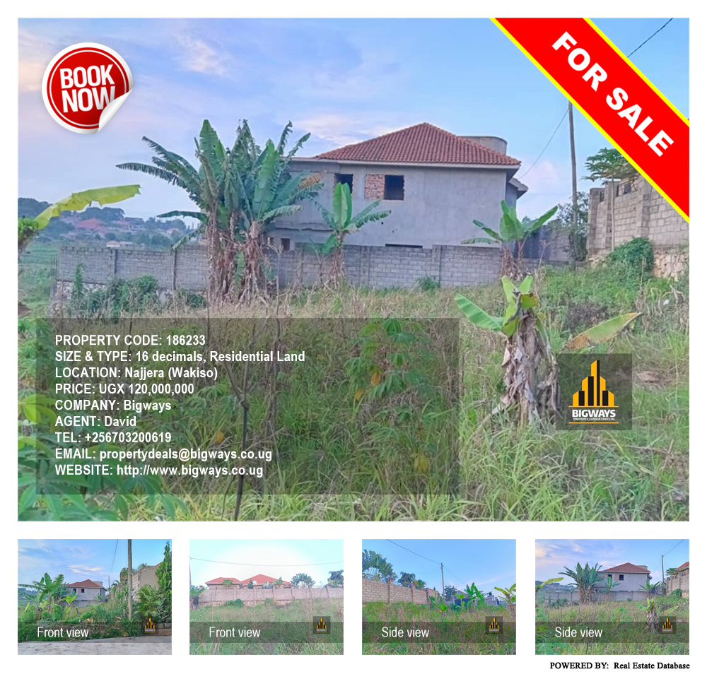 Residential Land  for sale in Najjera Wakiso Uganda, code: 186233