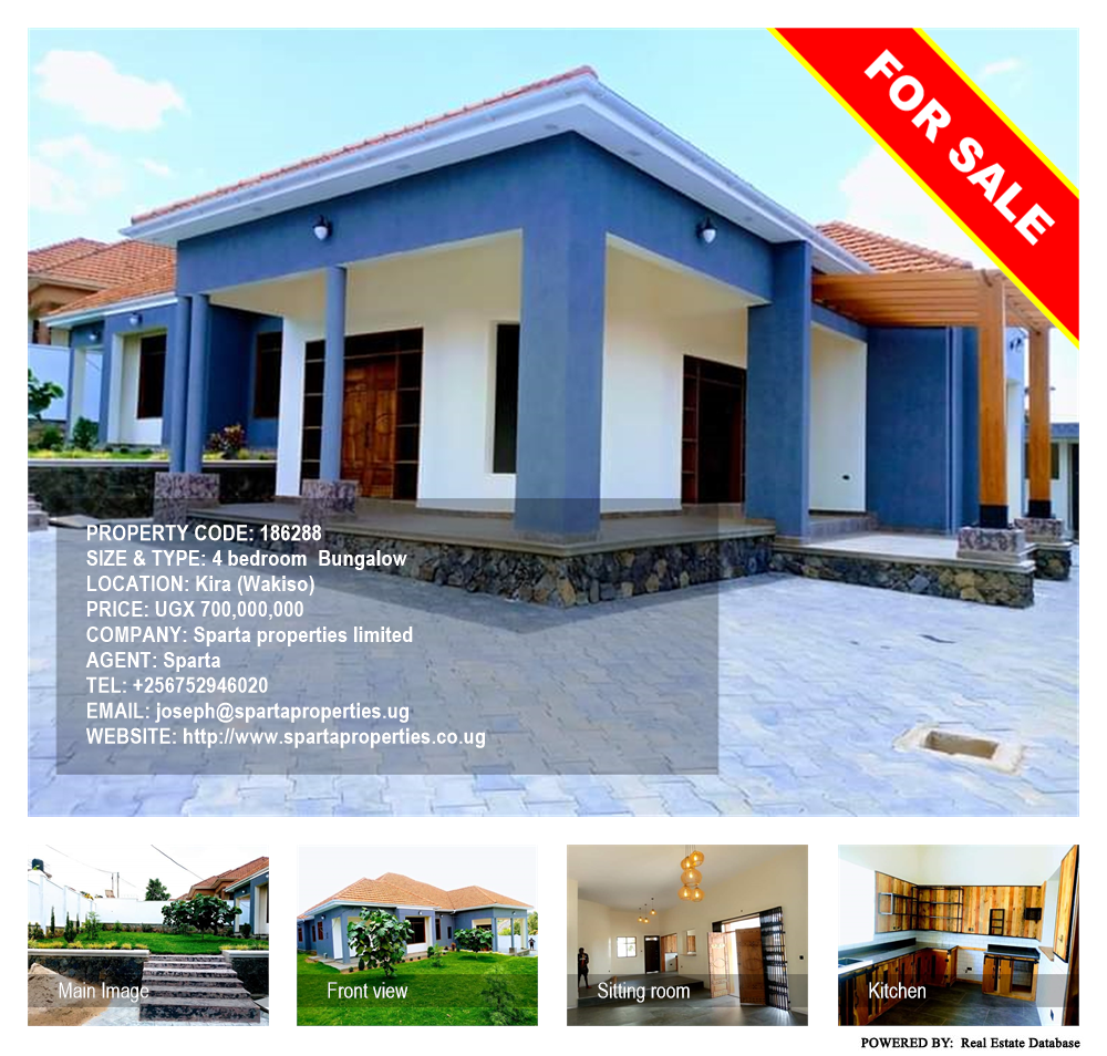 4 bedroom Bungalow  for sale in Kira Wakiso Uganda, code: 186288