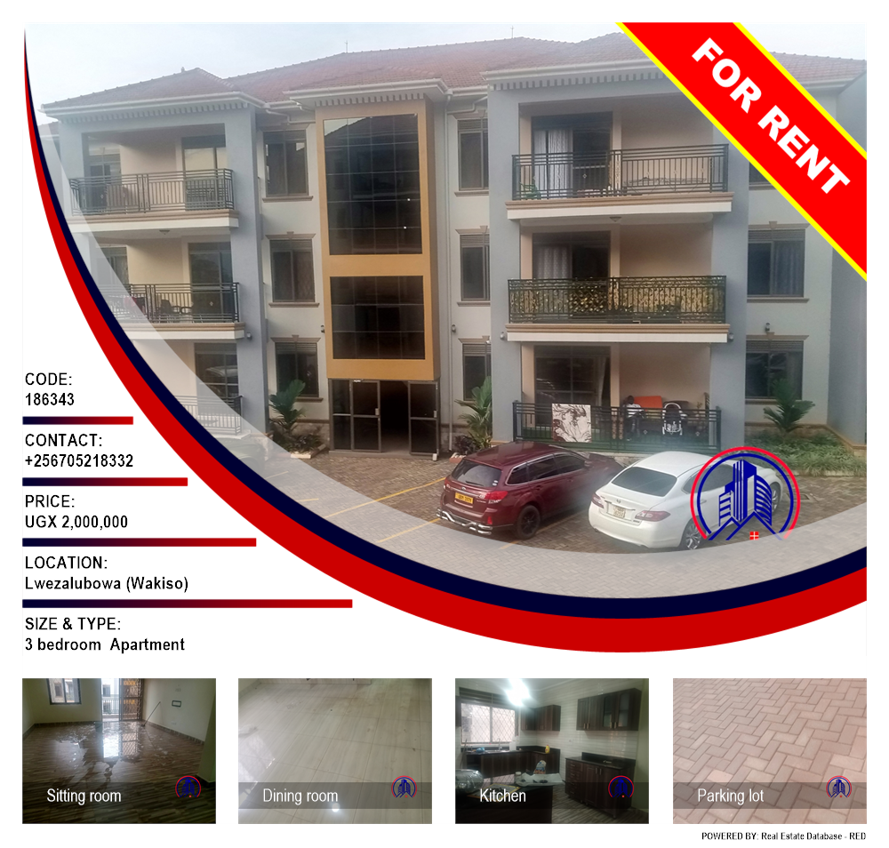 3 bedroom Apartment  for rent in Lwezalubowa Wakiso Uganda, code: 186343