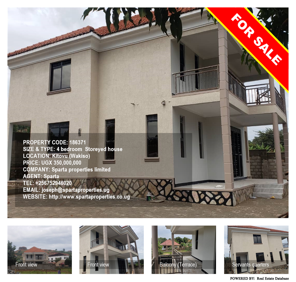 4 bedroom Storeyed house  for sale in Kitovu Wakiso Uganda, code: 186371