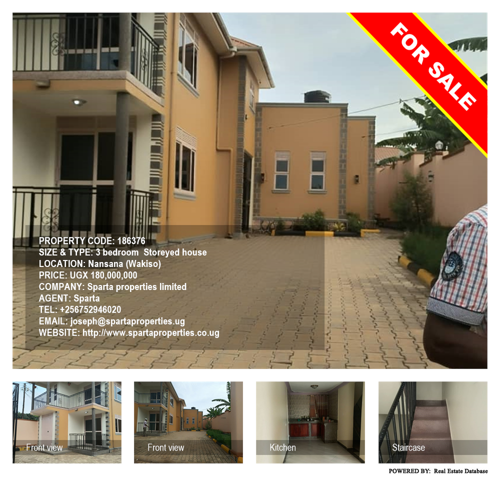 3 bedroom Storeyed house  for sale in Nansana Wakiso Uganda, code: 186376