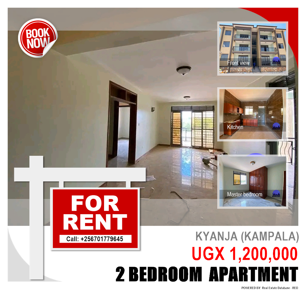 2 bedroom Apartment  for rent in Kyanja Kampala Uganda, code: 186413