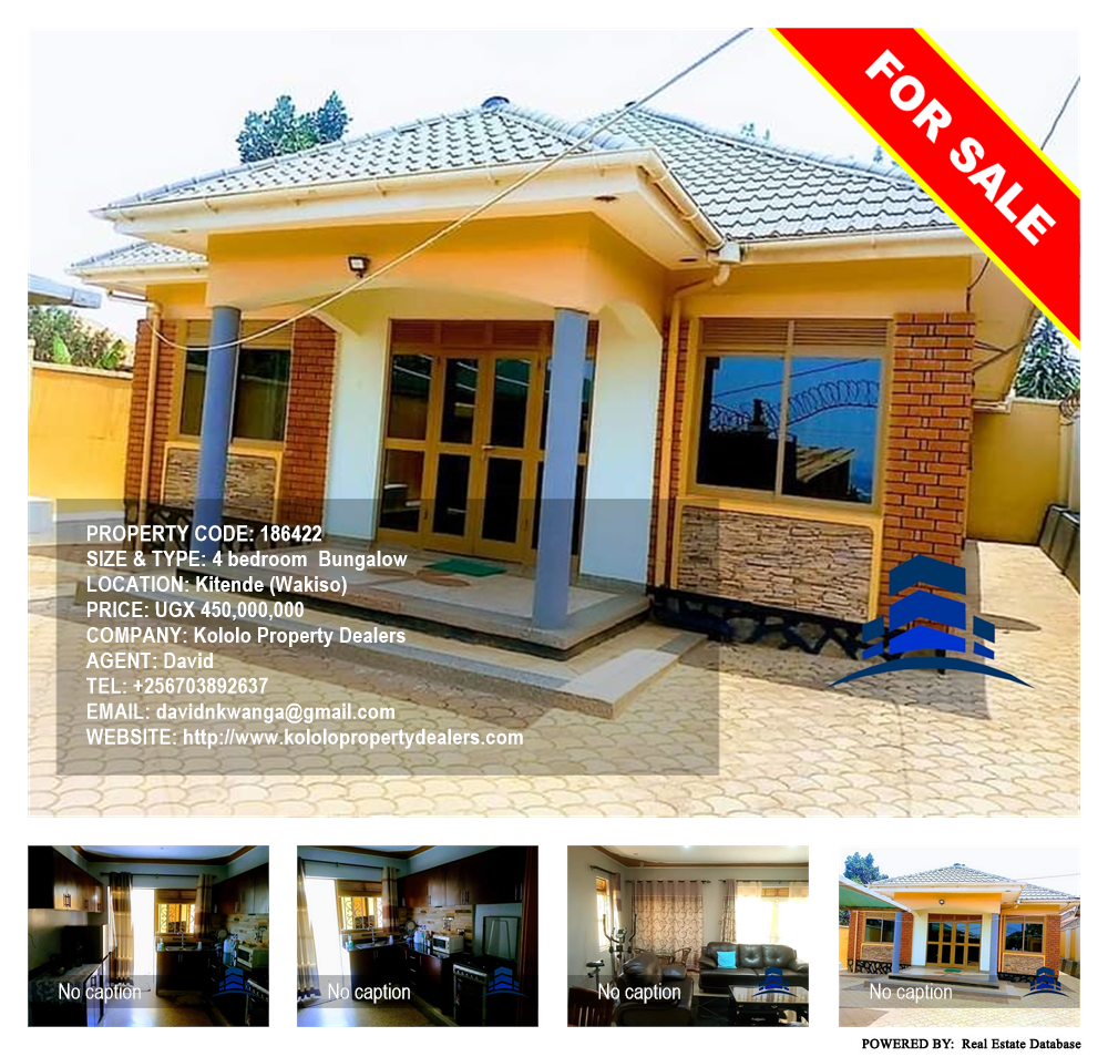 4 bedroom Bungalow  for sale in Kitende Wakiso Uganda, code: 186422