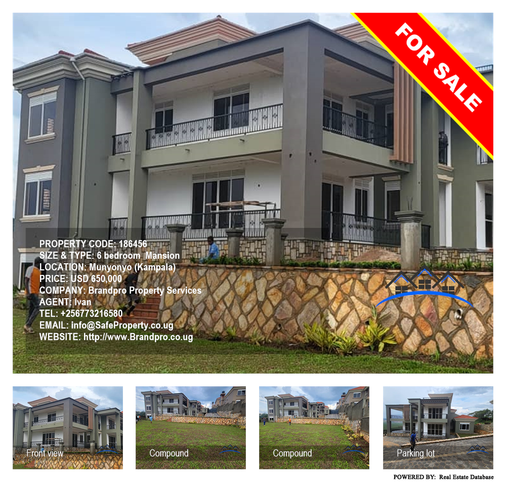 6 bedroom Mansion  for sale in Munyonyo Kampala Uganda, code: 186456