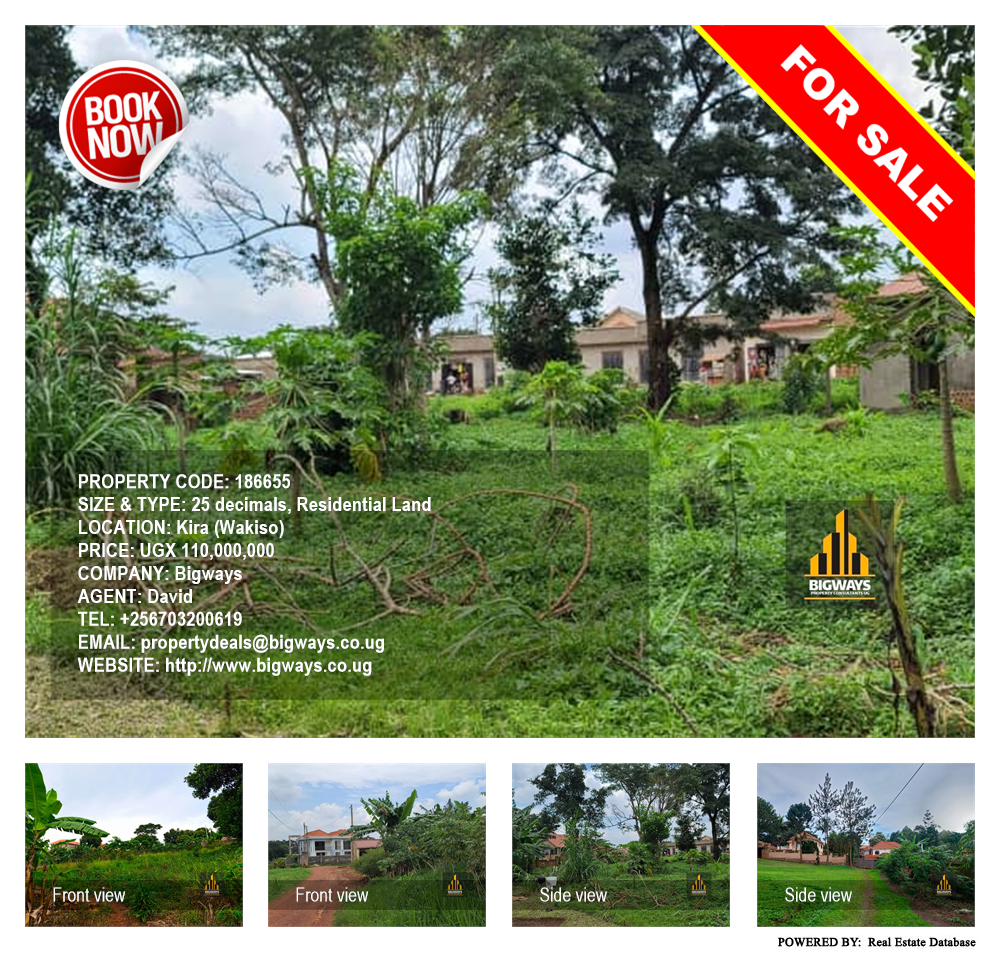 Residential Land  for sale in Kira Wakiso Uganda, code: 186655