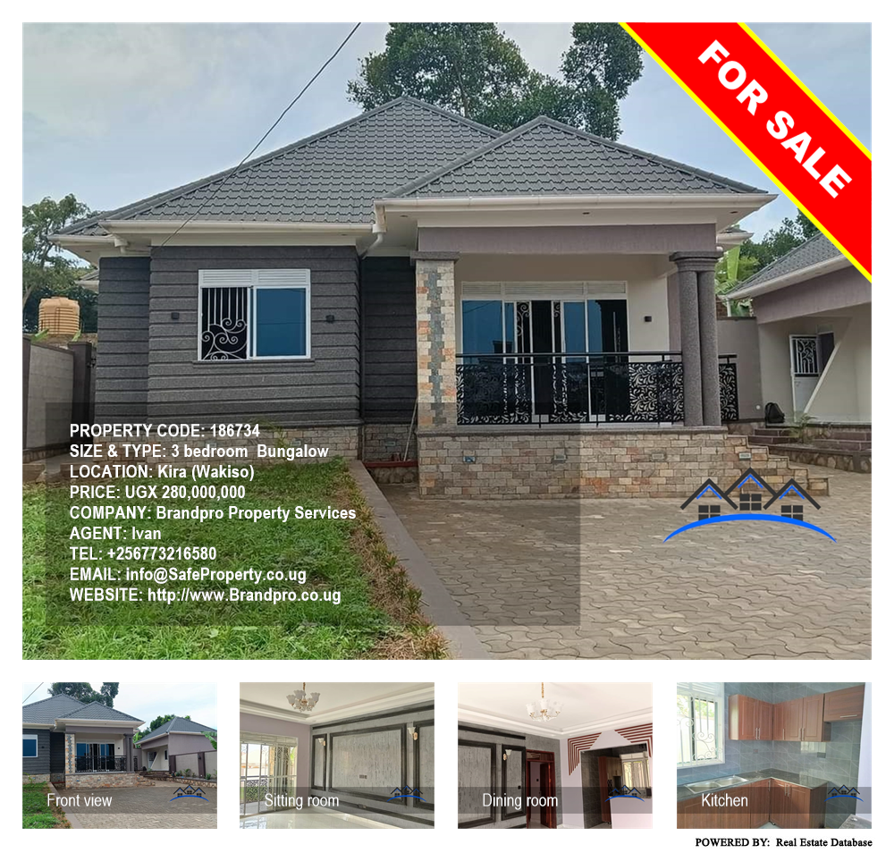 3 bedroom Bungalow  for sale in Kira Wakiso Uganda, code: 186734