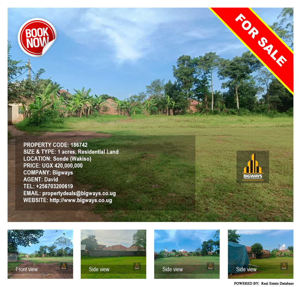 Residential Land  for sale in Sonde Wakiso Uganda, code: 186742