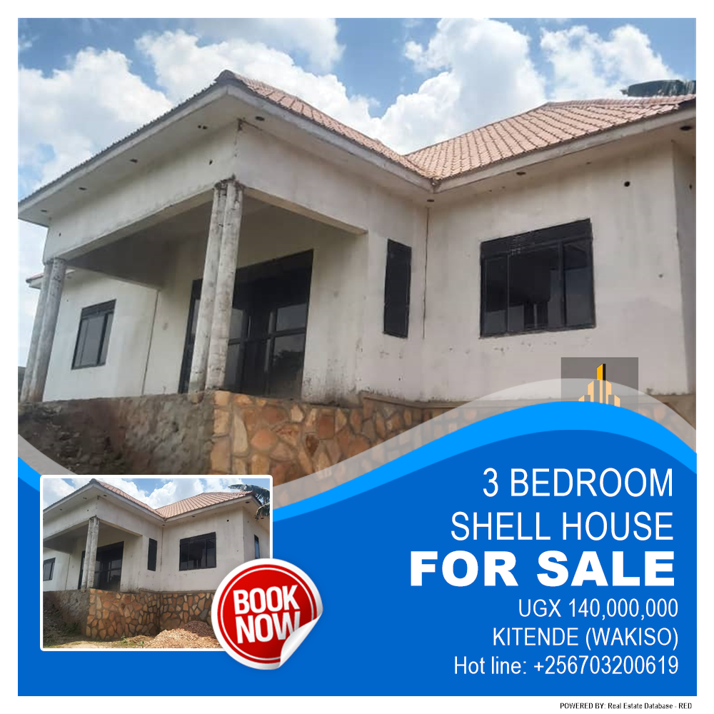 3 bedroom Shell House  for sale in Kitende Wakiso Uganda, code: 186758