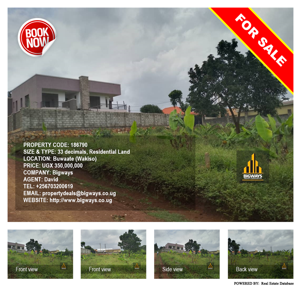 Residential Land  for sale in Buwaate Wakiso Uganda, code: 186790