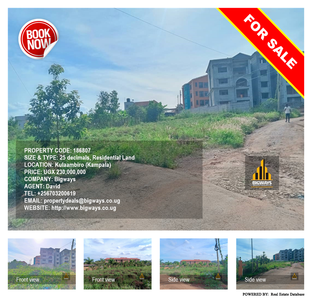 Residential Land  for sale in Kulambilo Kampala Uganda, code: 186807