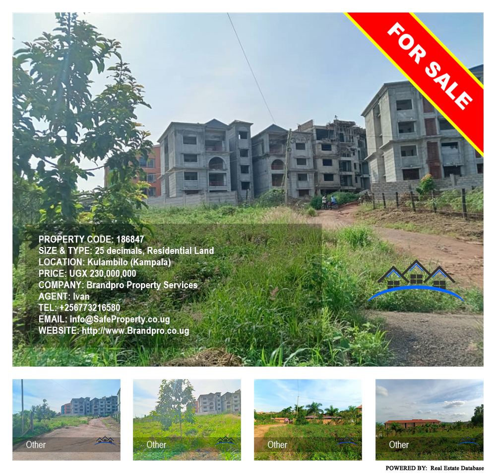 Residential Land  for sale in Kulambilo Kampala Uganda, code: 186847