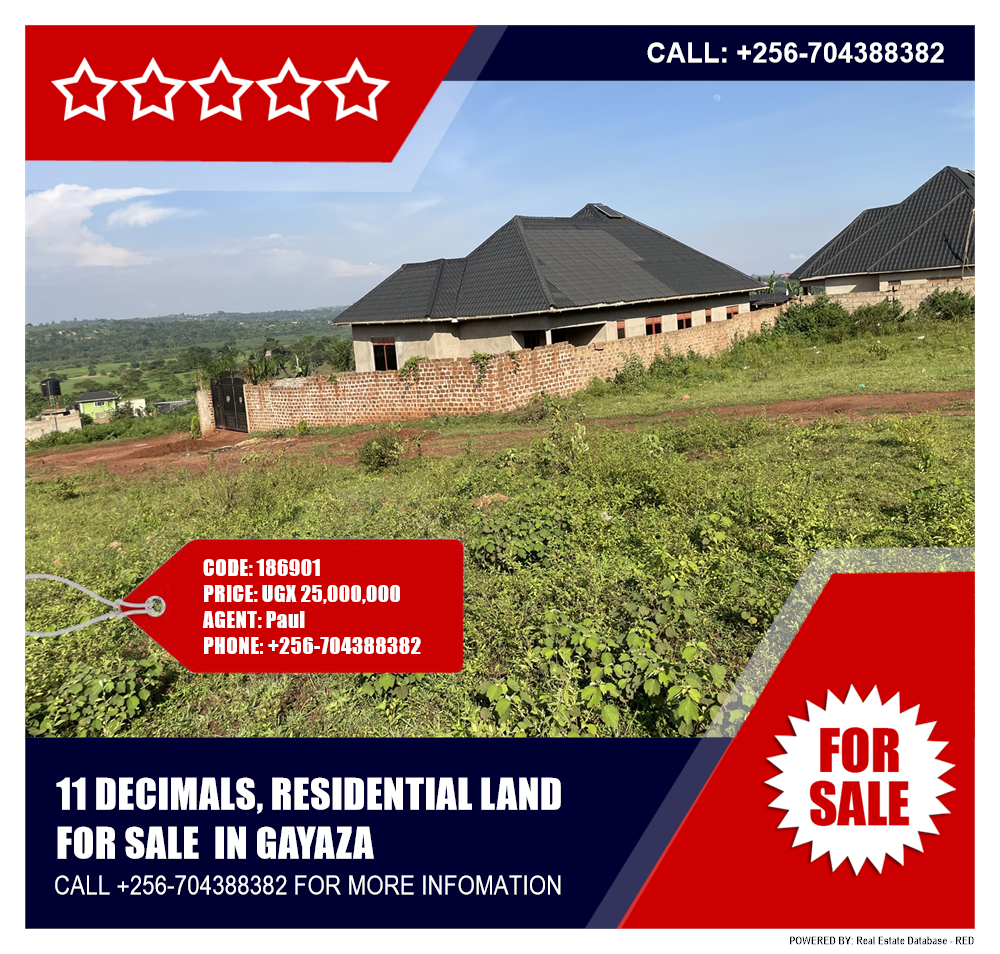 Residential Land  for sale in Gayaza Wakiso Uganda, code: 186901