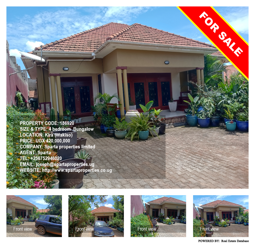 4 bedroom Bungalow  for sale in Kira Wakiso Uganda, code: 186920