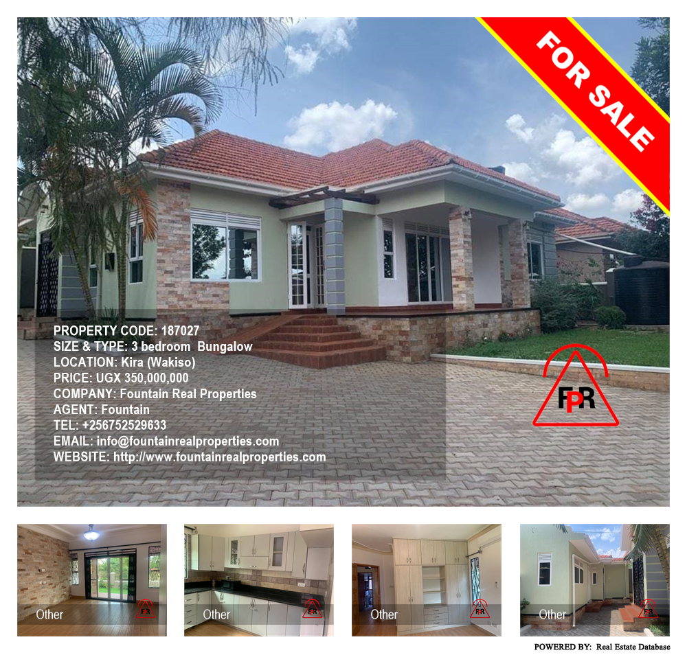 3 bedroom Bungalow  for sale in Kira Wakiso Uganda, code: 187027