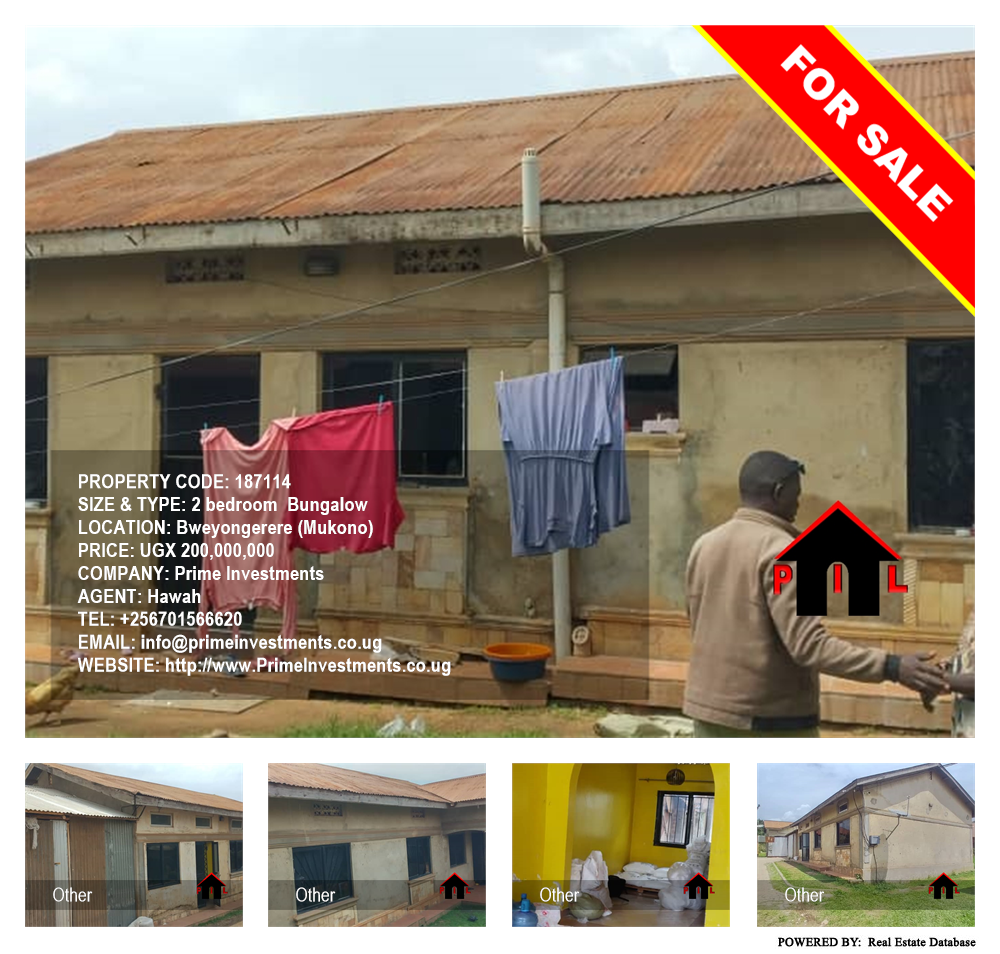 2 bedroom Bungalow  for sale in Bweyogerere Mukono Uganda, code: 187114