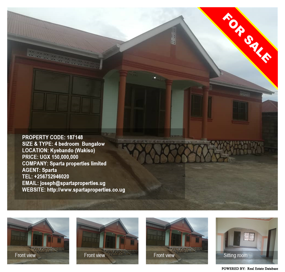 4 bedroom Bungalow  for sale in Kyebando Wakiso Uganda, code: 187148