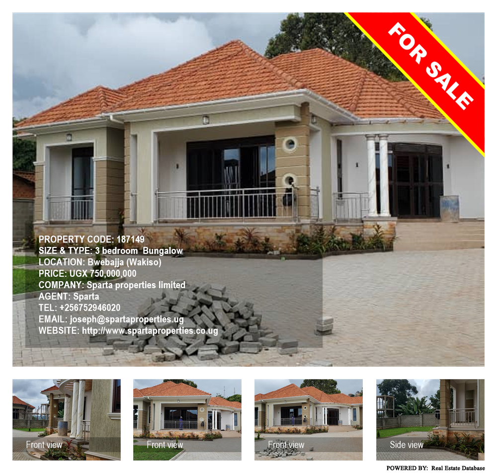 3 bedroom Bungalow  for sale in Bwebajja Wakiso Uganda, code: 187149