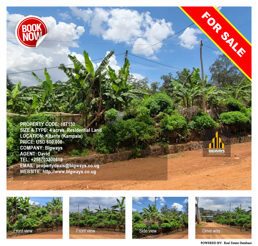 Residential Land  for sale in Kitante Kampala Uganda, code: 187150